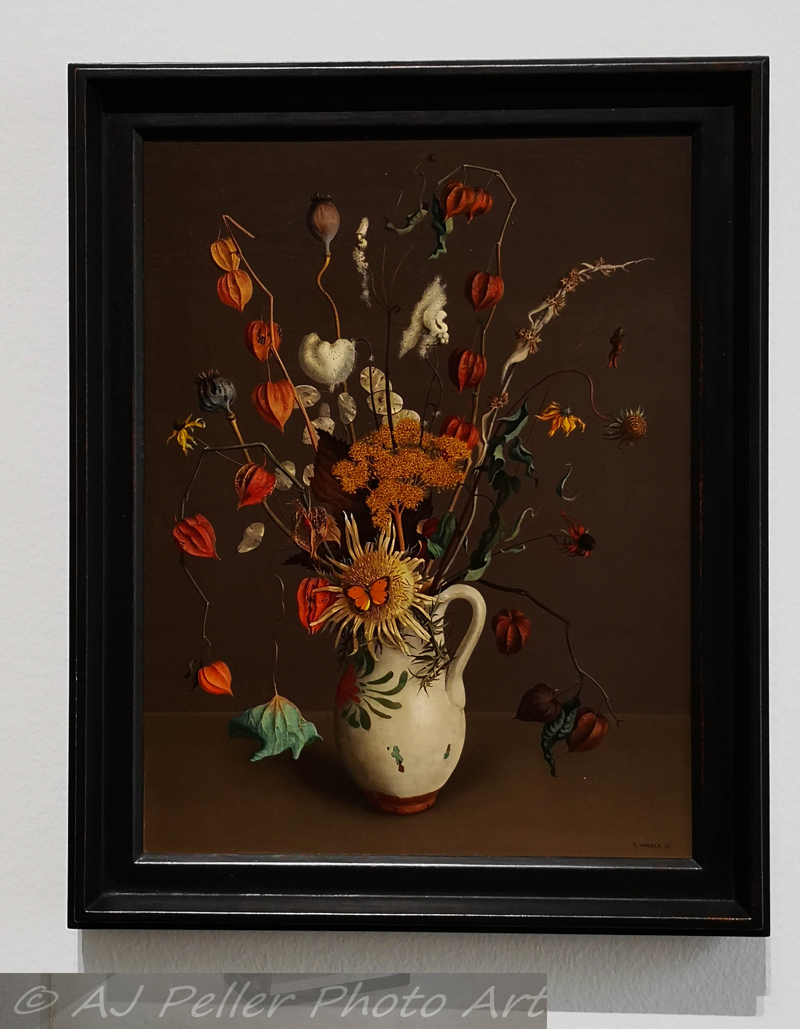 Gemälde von 1937 Vase mit getrockneten Blumen